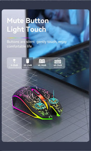 RGB Color 2.4G Wireless Mouse Bluetooth 5.2 Mouse Dual Mode Gaming Mouse Rechargeable Silent Mice For PC Laptop Tablet MacBook