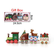 Christmas Wood Train Decoration,Christmas Ornaments With Moving Train,Home Noel,Happy New Year 2025 Gifts