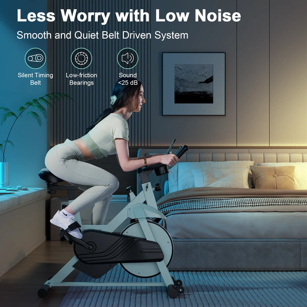 Superun Exercise Bike, 32-Level Magnetic Resistance Stationary Bikes for Home, Low Noise Workout Cycling Bike for Home