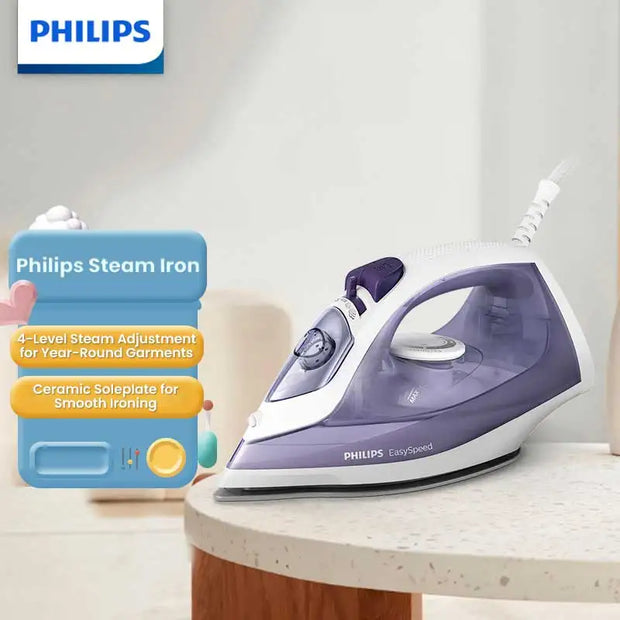 Philips Steam Iron GC1752/38 1700W 220V Iron Ceramic base plate The wire is 1.9 meters long 220ml capacity