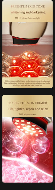 Red Light Collagen Regeneration Anti-Aging RF Anti-Wrinkle Beauty Device EMS Microcurrent Skin Tightening Face Lifting Massager