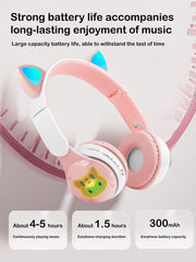 Headset Bluetooth headphones with vibrant RGB lighting effect, high battery life and low latency wireless Bluetooth headphones