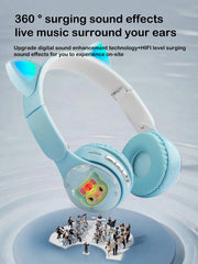 Headset Bluetooth headphones with vibrant RGB lighting effect, high battery life and low latency wireless Bluetooth headphones