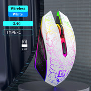 RGB Color 2.4G Wireless Mouse Bluetooth 5.2 Mouse Dual Mode Gaming Mouse Rechargeable Silent Mice For PC Laptop Tablet MacBook