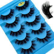 NEW 5pairs Classic Hybrid Volume Lashes New Arrival Wispy D Curl Short Russian Strip Lashes Makeup False Eyelashes