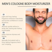 Men's Cologen Body Moisturizer Deep Nourishmen Long-Lasting Fragrance Fast Absorb Non-Greasy Woody Scented Body Lotion Skin Care
