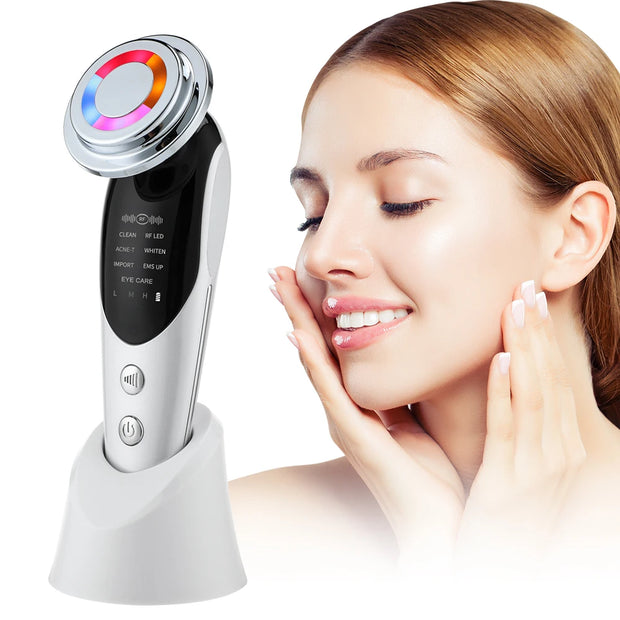 7 in 1 Face Lifting Device EMS Microcurrent Skin Rejuvenation Light Therapy Anti Aging Wrinkle Beauty Device Skincare Tools