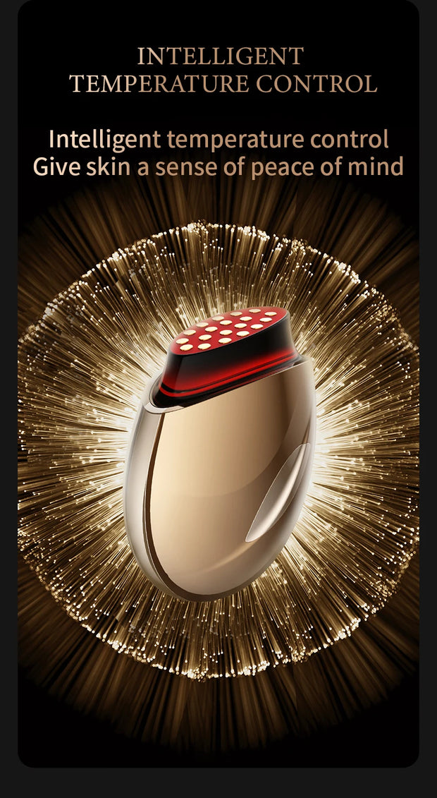 Red Light Collagen Regeneration Anti-Aging RF Anti-Wrinkle Beauty Device EMS Microcurrent Skin Tightening Face Lifting Massager