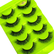 NEW 5pairs Classic Hybrid Volume Lashes New Arrival Wispy D Curl Short Russian Strip Lashes Makeup False Eyelashes