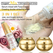 AILKE 24K Collagen Facial Whitening Set, Reduce Black Spots, Freckles, Brightening, Moisturizing Beauty Set For All Skin Types