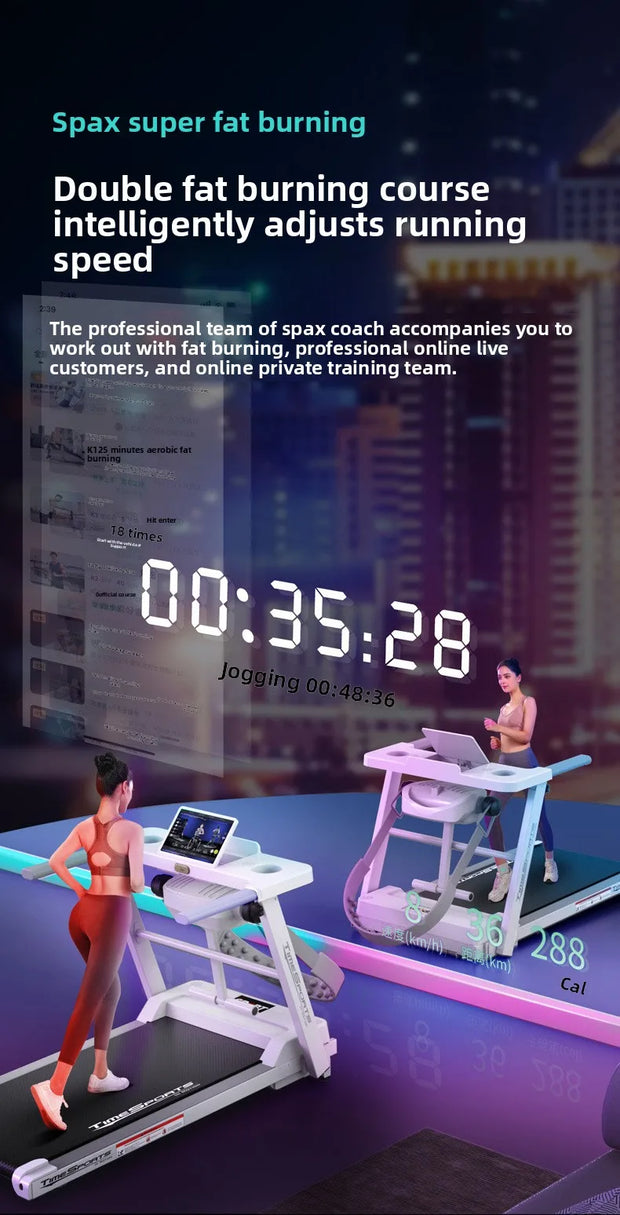 Electric treadmill household small female silent men's gym special family indoor shock absorption folding household model