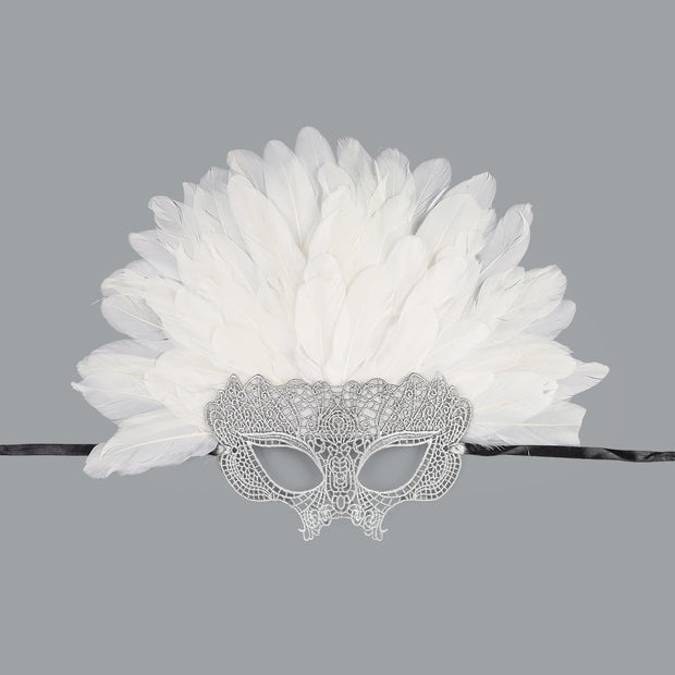 Most Popular Halloween Colorful Feather Mask Carnival Photography Cosplay Costume Perfect Cocktail Headpieces for Women Ladies