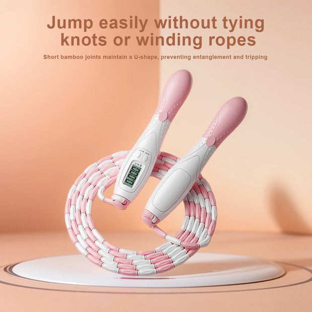 Beaded Jump Rope Skipping Rope with Counter Plastic Segmented Jump Rope Soft Beaded Skipping Rope for Indoor Outdoor