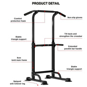Adjustable Power Tower Pull-Up Rack Dip Station Free Standing Power Tower Station for Adults & Teens Home Office GYM