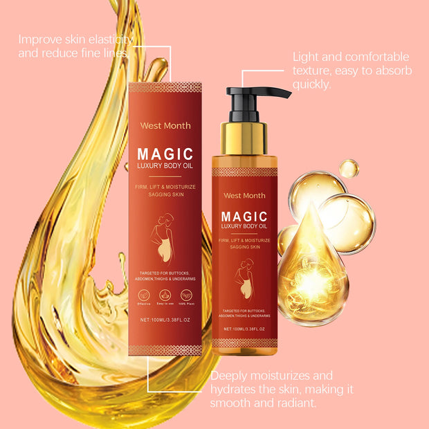 Body Firming Oil Deep Moisturizing Dry Skin Improve Sagging Skin Tightening Chest Thighs Nourishing Magic Luxury Body Care 100ml