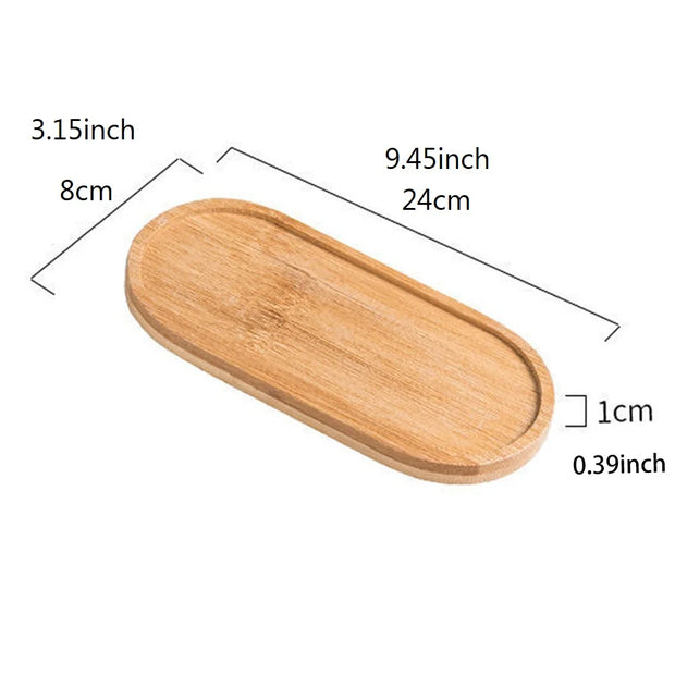 1PCS Tableware Solid Wood Round Dessert Plate Japanese-style Wooden Tray Snack Plate Dried Fruit Plate Wooden Plate