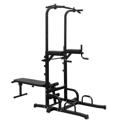 Adjustable Height Pull Up Dip Bar Station, Heavy Duty Multi-Function Fitness Rack for Home Gym Full Body Strength Training