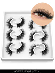 GROINNEYA 3D Natural False Lashes Cat Eye Eyelashes Fluffy Soft Cross 6 Pairs Manga Lashes Wispy Natural Eyelash Extension