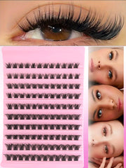 DIY Eyelash Extension Kit Individual Lashes Cluster Mix Lash Clusters with Lash Bond and Seal and Lash Accessories