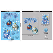 Christmas Blue Snowman Window Stickers Santa Claus Bird Snowflake Elk Ornaments Merry Christmas 2025 Happy New Year 2026