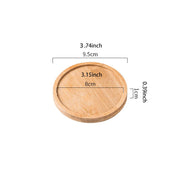 1PCS Tableware Solid Wood Round Dessert Plate Japanese-style Wooden Tray Snack Plate Dried Fruit Plate Wooden Plate