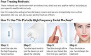 High Frequency Facial Machine 4 In 1 Handheld Electric For Face Skin Beauty Tools Portable Neon Wand Acne Treatment Therapy Wand