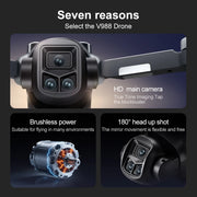 Xiaomi V988 Drone Professional 8K HD Dual Camera Remote control with large screen 5G WIFI FPV Foldable Quadcopter RC Dron Mijia