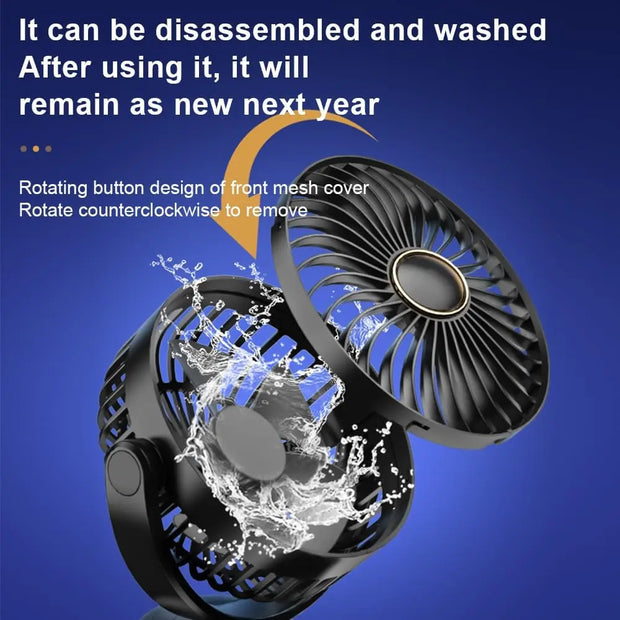 Small Desk Clip On Fan, Portable Personal USB Clip Fan For Home Office Travel Bed Stroller Camping Outdoor Golf Cart Fan