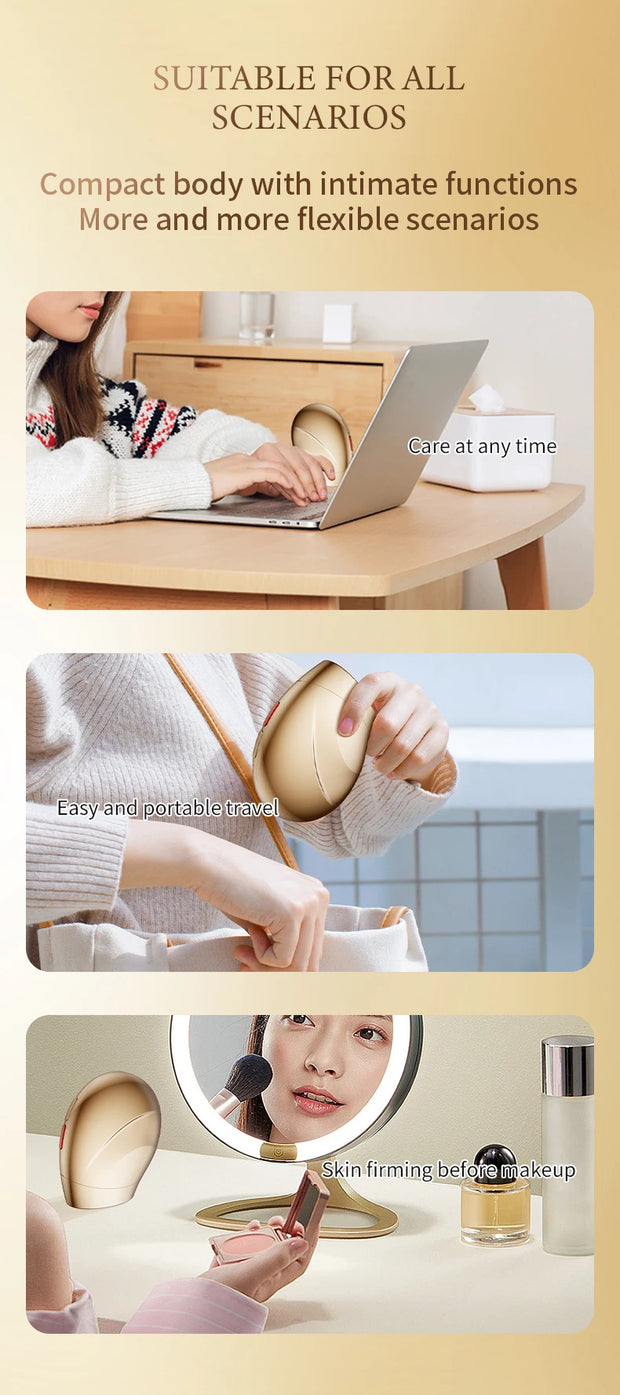 Red Light Collagen Regeneration Anti-Aging RF Anti-Wrinkle Beauty Device EMS Microcurrent Skin Tightening Face Lifting Massager